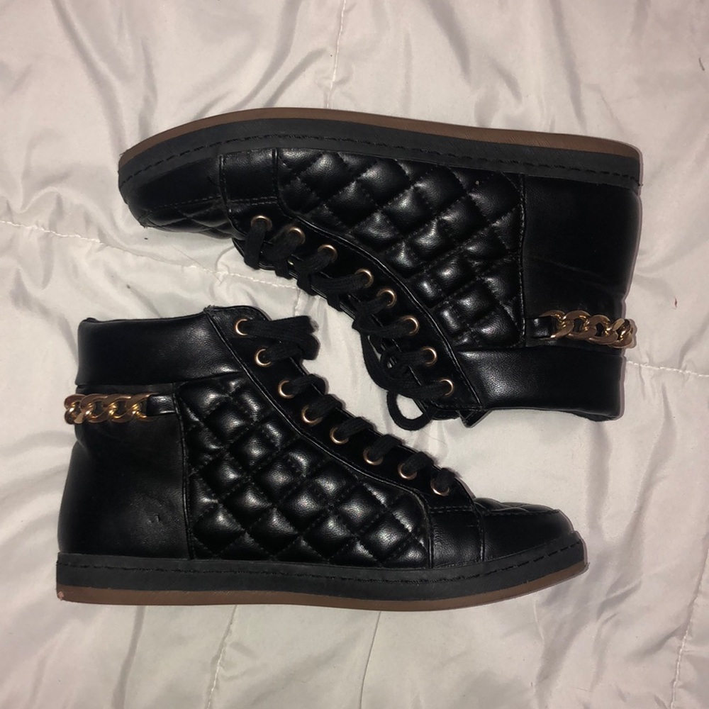 Black & gold shoes